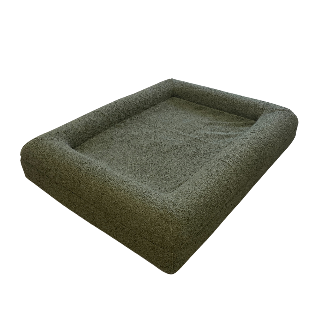 Maison Bouclé Olive bed