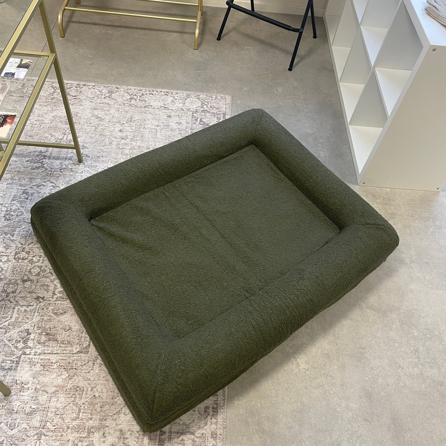 Maison Bouclé Olive bed